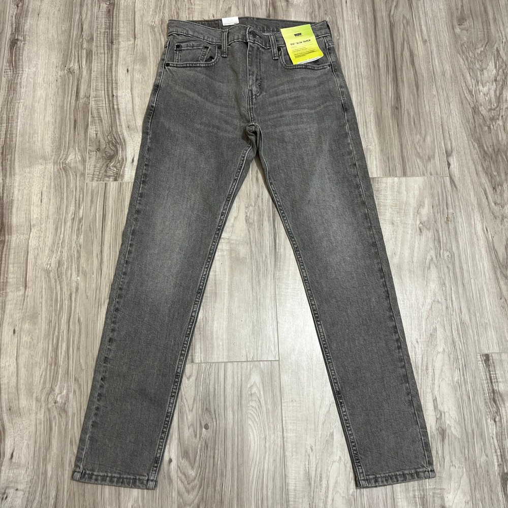 Levi's 512 Slim Taper Gray Jeans Men's W29 L32 Stretch Flex Performance
